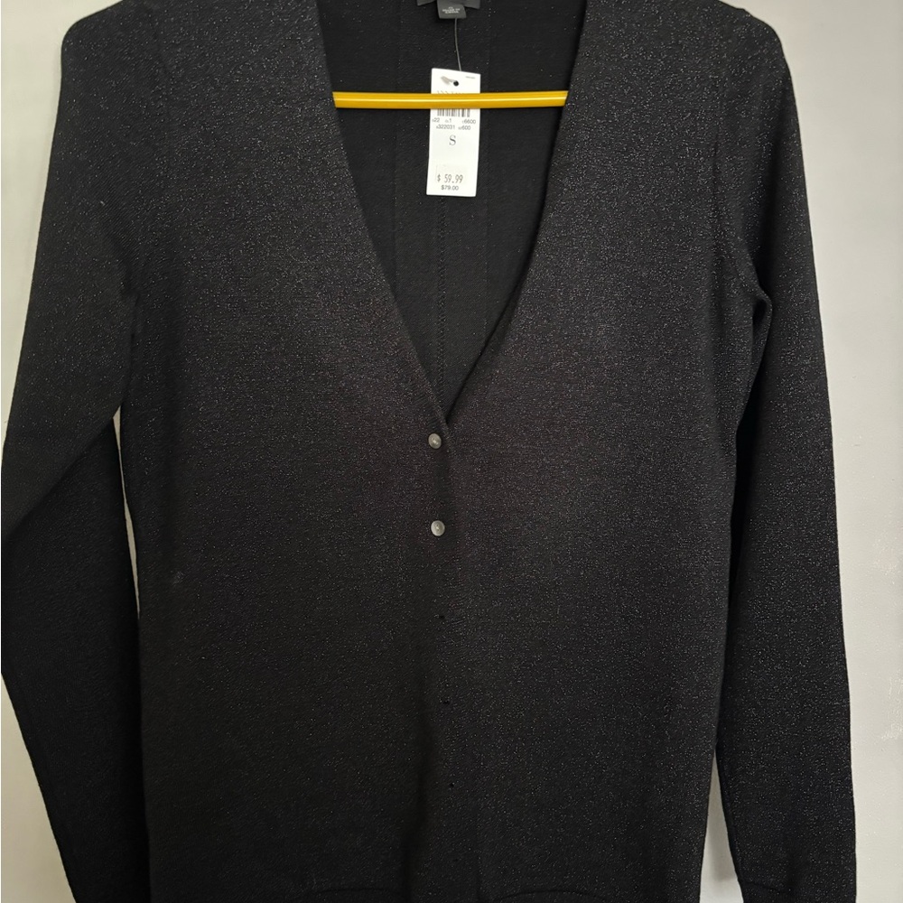 Woman’s Black Cardigan Sweater